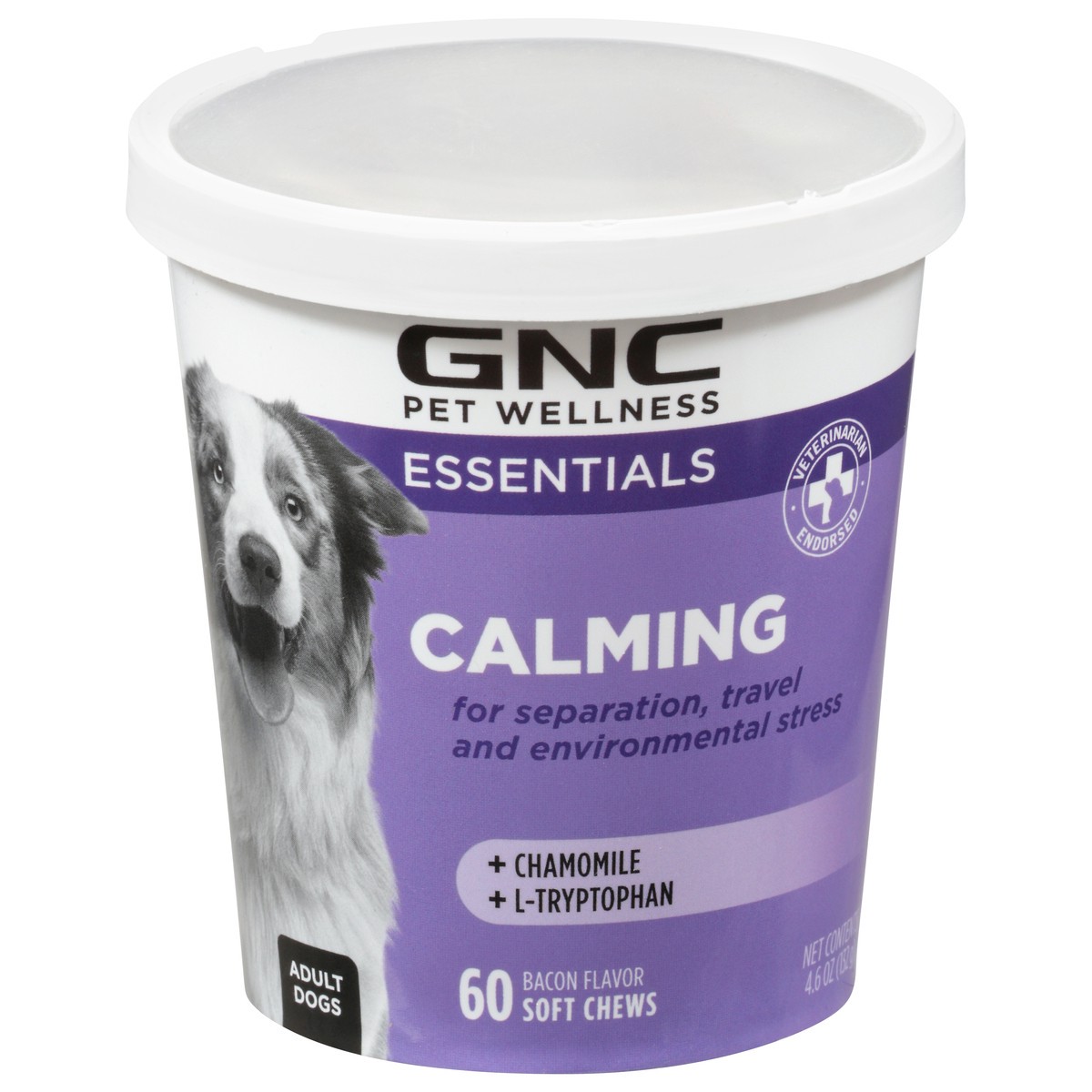 slide 1 of 12, GNC Pet Wellness Essentials Adult Dog Bacon Flavor Calming 60 Soft Chews, 60 ct
