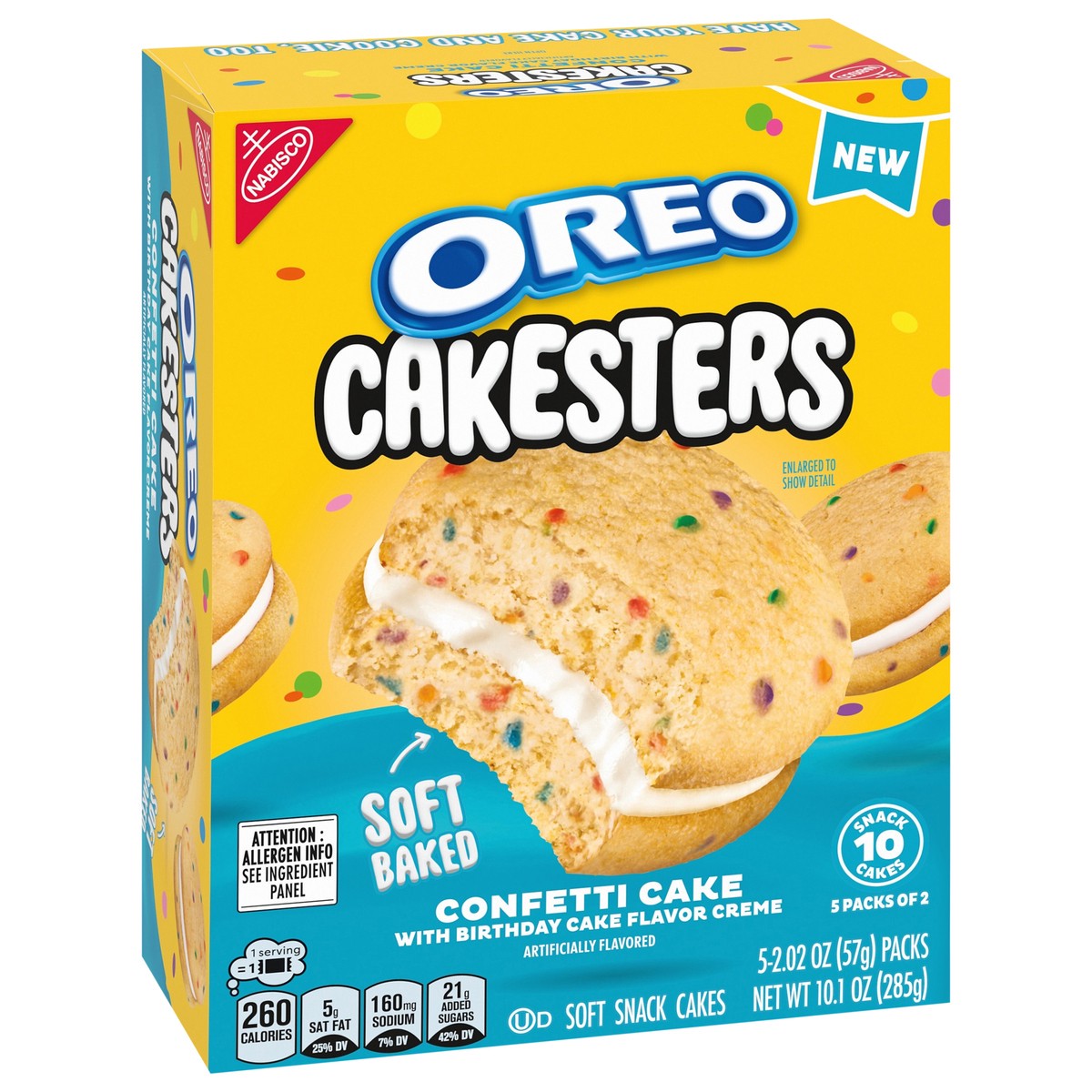 slide 14 of 14, NABISCO OREO CAKESTERS CONFETTI, 10.1 oz