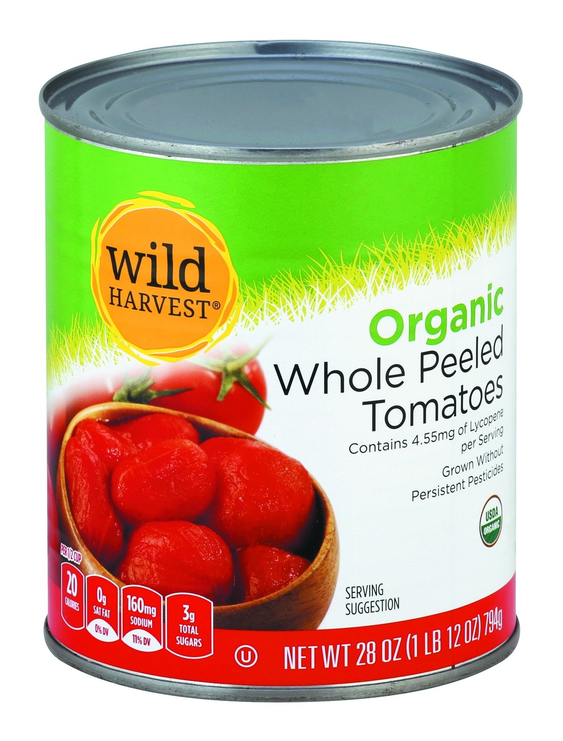 slide 1 of 1, Wild Harvest Whole Peeled Tomato In Juice, 28 oz