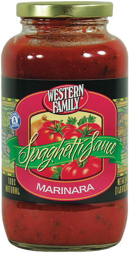 slide 1 of 1, Western Family Spaghetti Sauce Marinara, 24 oz