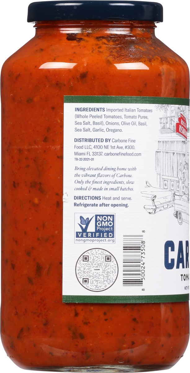 slide 8 of 9, Carbone Tomato Basil Sauce 32 oz, 32 oz