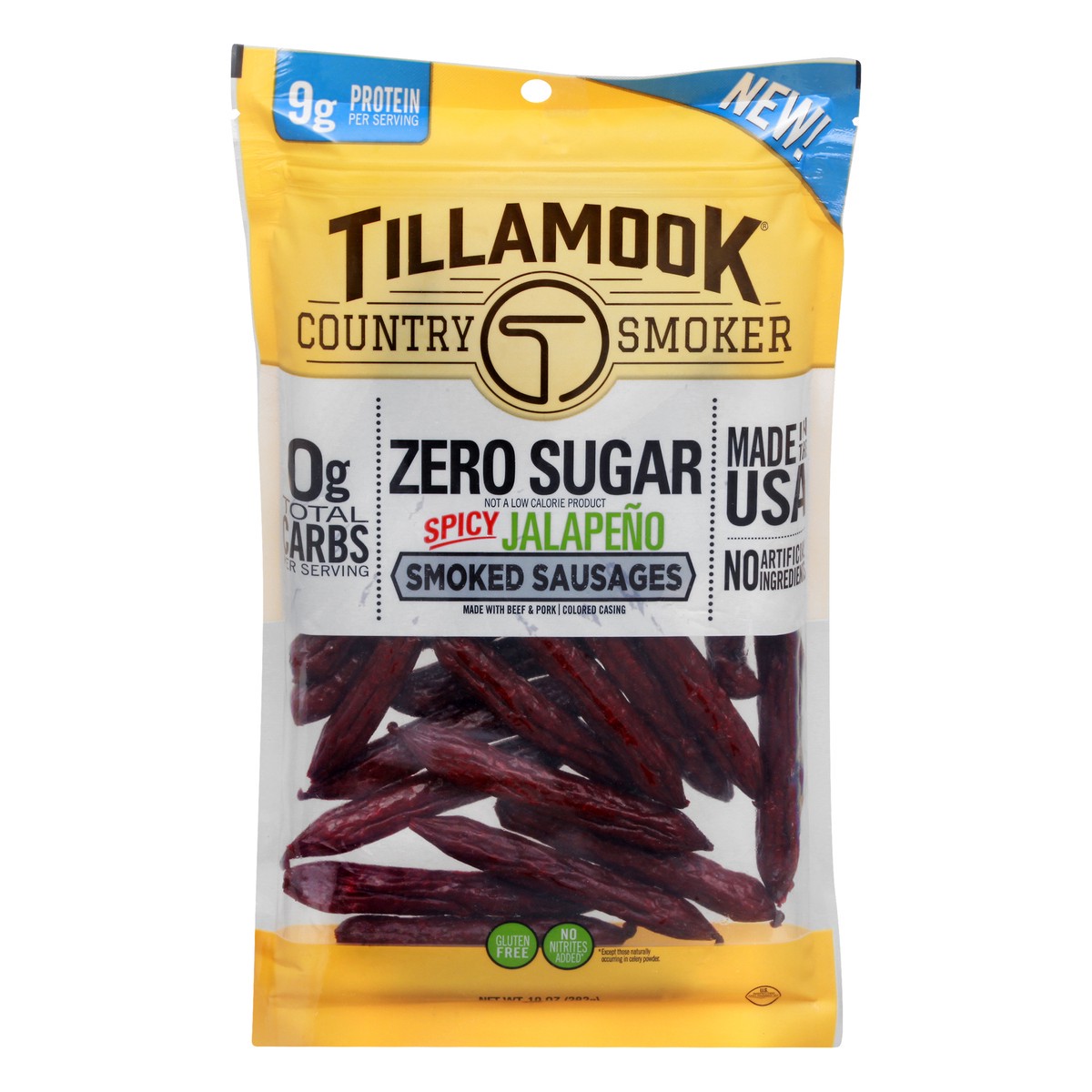 slide 8 of 13, Tillamook Zero Sugar Jalapeno Sausages, 10 oz