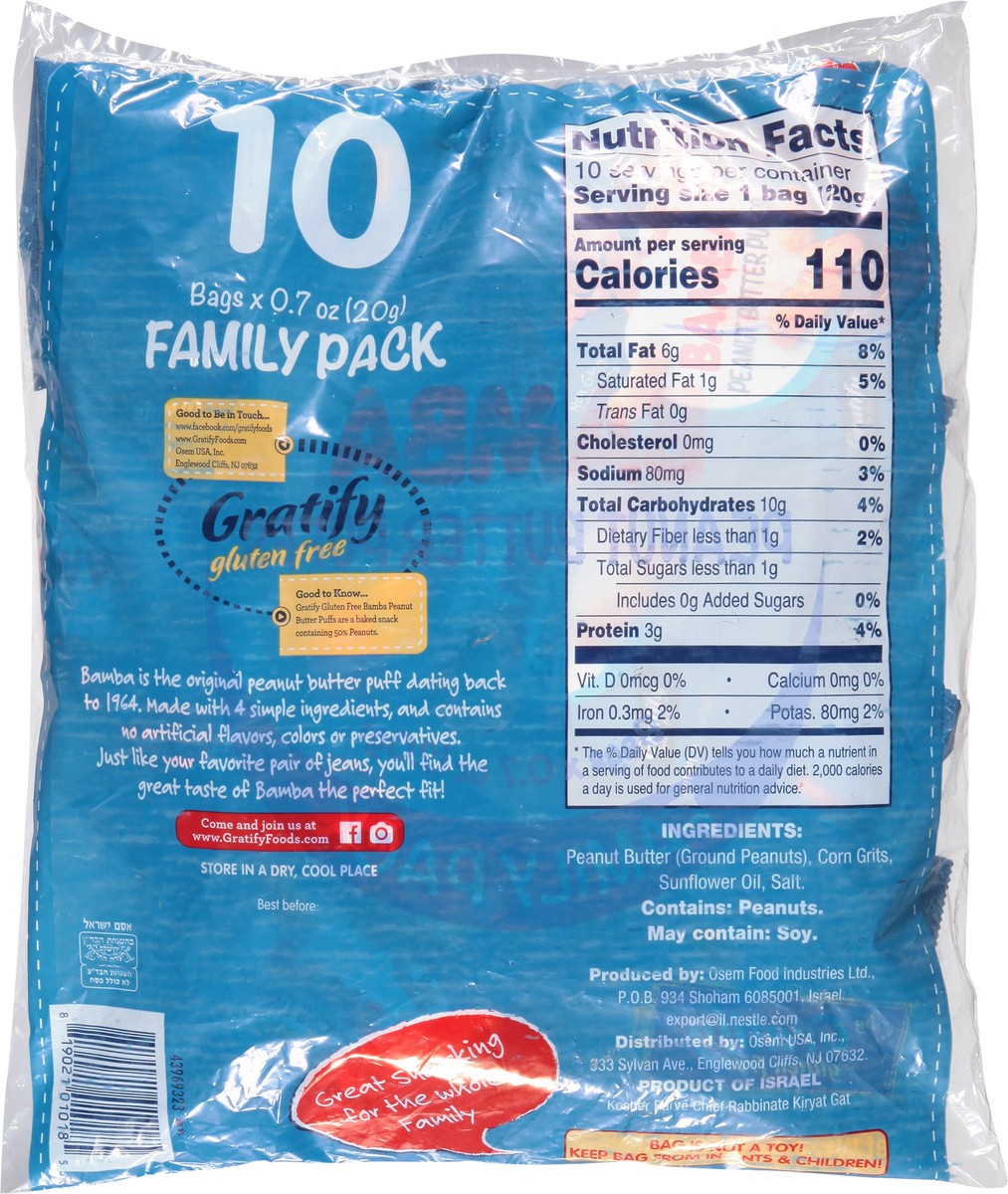 slide 8 of 9, Osem Bamba Peanut Butter Baby Puffs Family Pack - 7oz/10ct, 10 ct; 7 oz