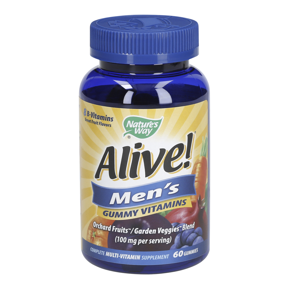 slide 1 of 4, Alive! Men's Multivitamins Dietary Supplement Gummies, 60 ct