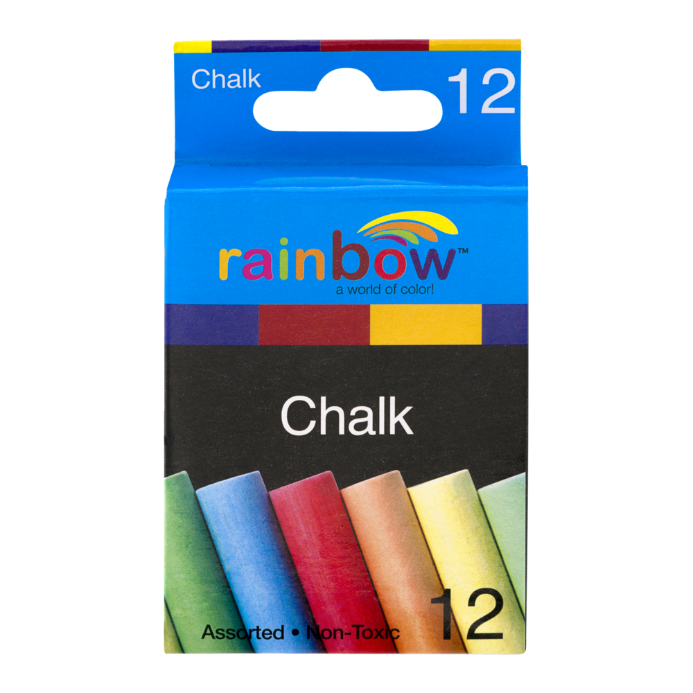 slide 1 of 1, Rainbow Chalk Assorted, 12 ct