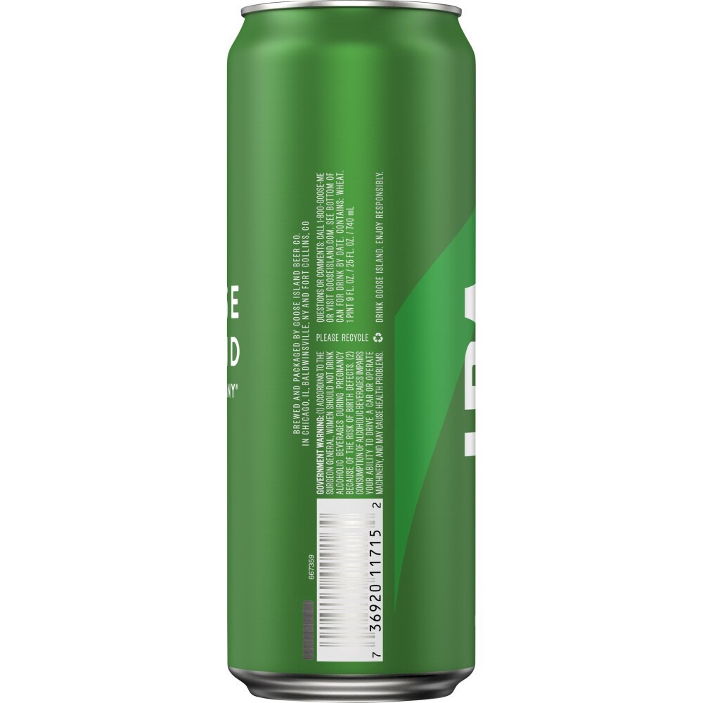 slide 5 of 5, Goose Island Beer Co. Ipa Beer Can, 25 fl oz