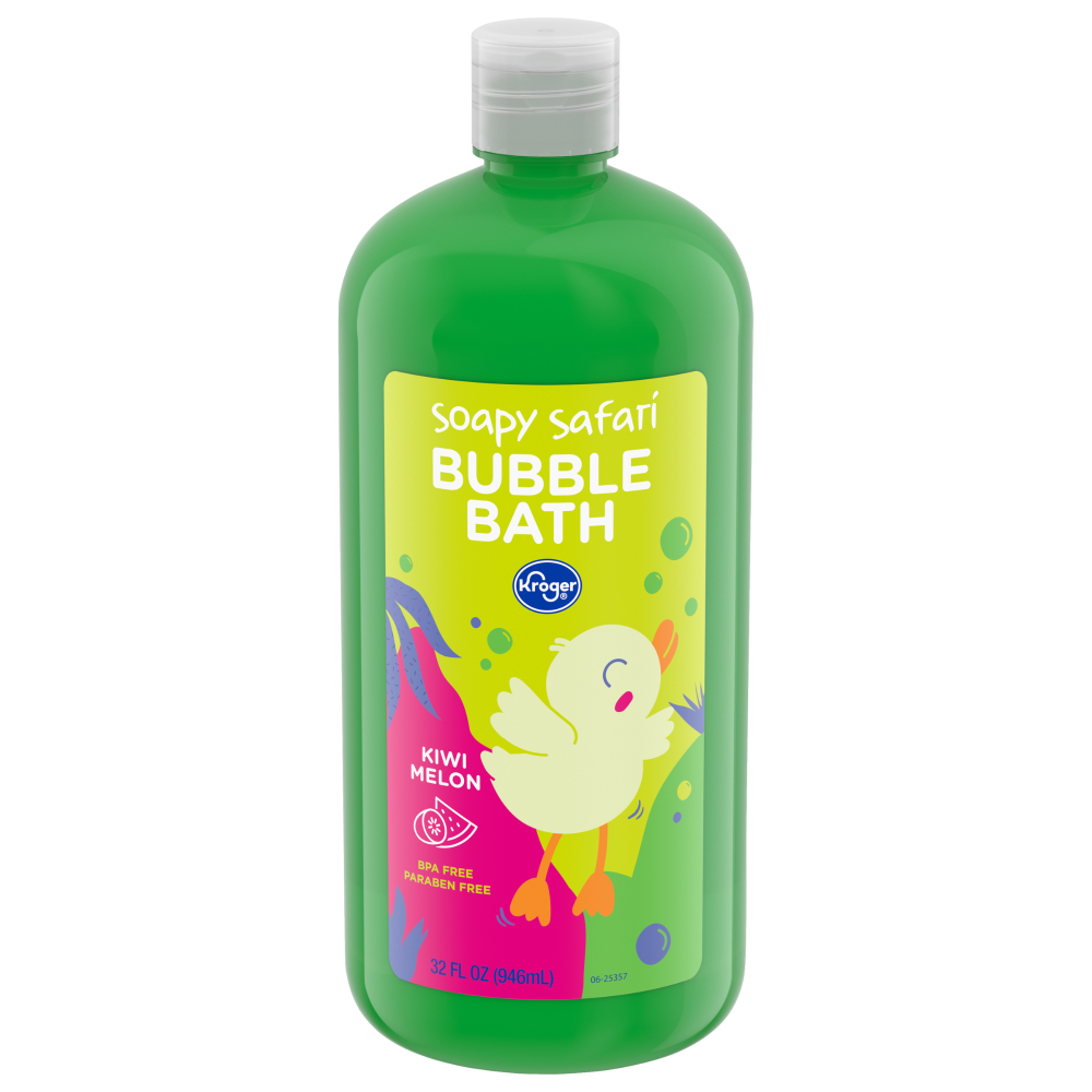 slide 3 of 3, Kroger Soapy Safari Kiwi Melon Scented Bubble Bath, 32 fl oz