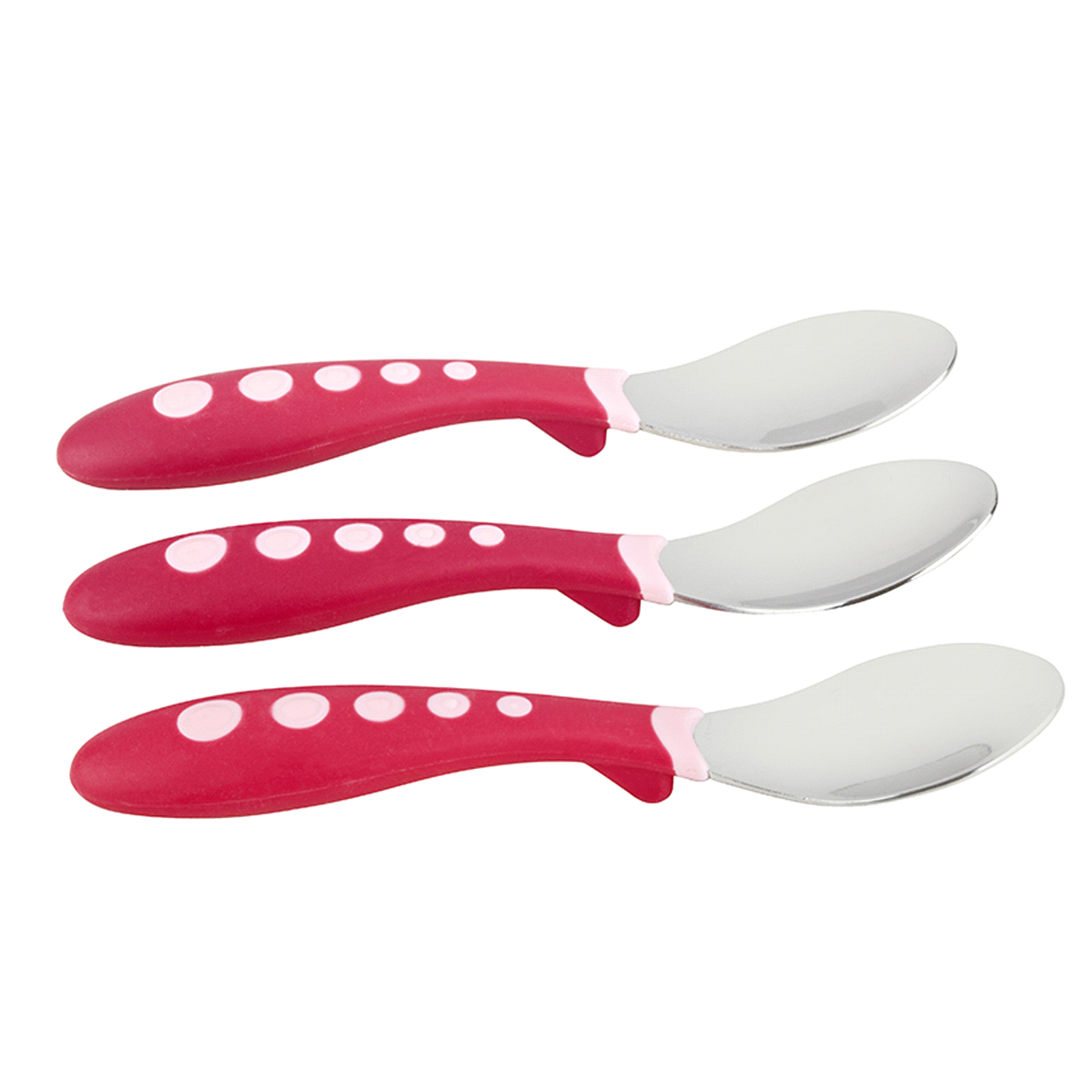 slide 1 of 2, Gerber Graduates Kiddy Cutlery Toddler Spoons 18m Assorted Colors, 3 ct