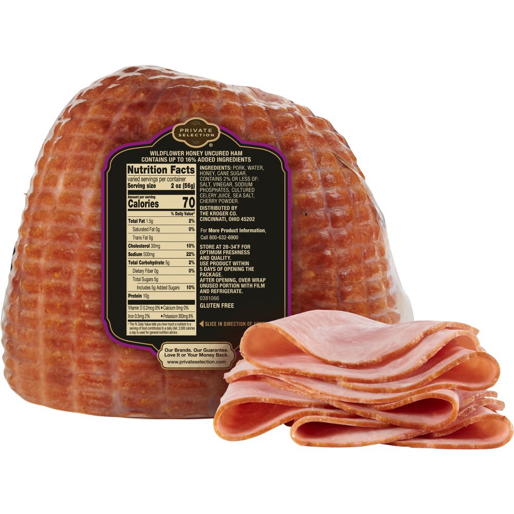 slide 2 of 2, Private Selection Wildflower Honey Ham Fresh Sliced Deli Meat, per lb