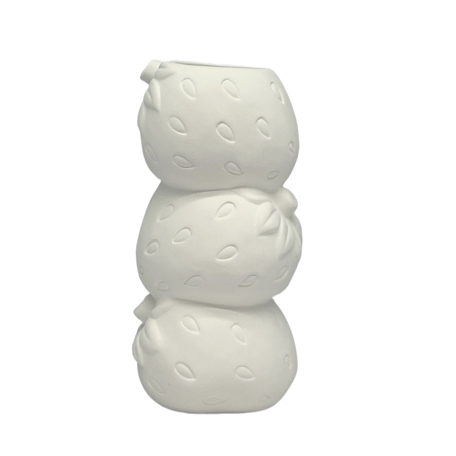 slide 2 of 6, 6.5" Diy Ceramic Strawberry Stack Vase By Make Market, 3.2” x 3” x 6.5”