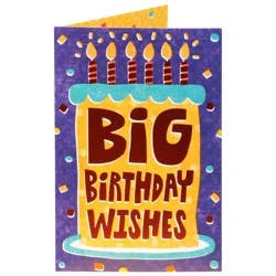 American Greetings Big Birthday Wishes Greeting Card - 1 ea