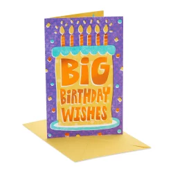 Carlton Cards Birthday Card Cake with Lettering and Confetti