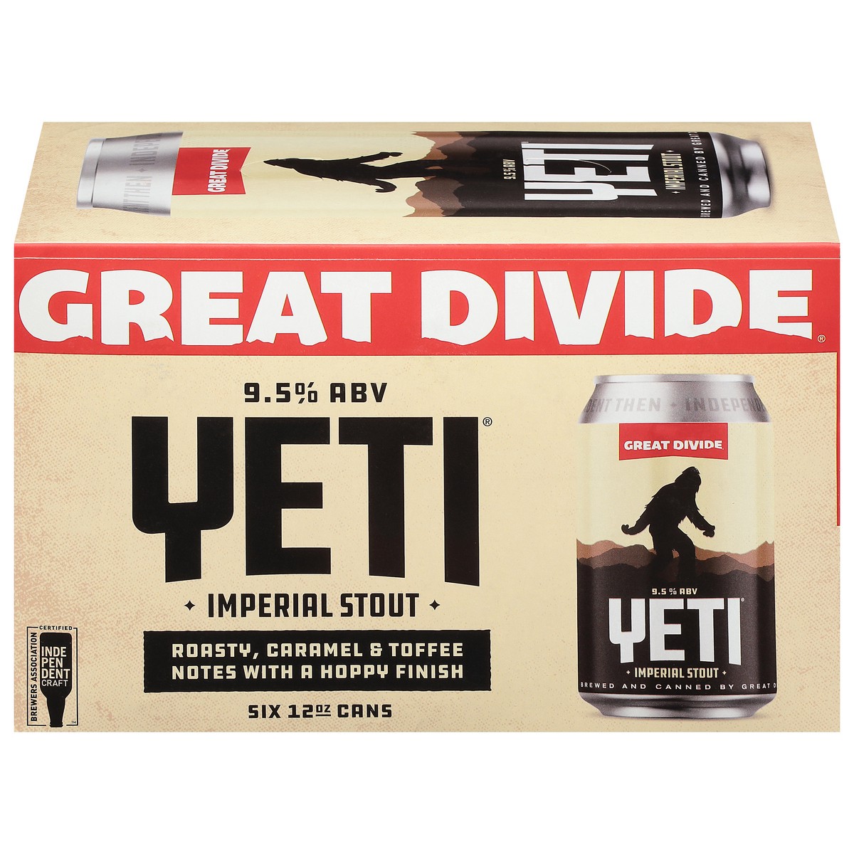 slide 2 of 9, Great Divide Brewing Co. Brewing Co. Imperial Stout Yeti Beer 6 - 12 oz Cans, 6 ct