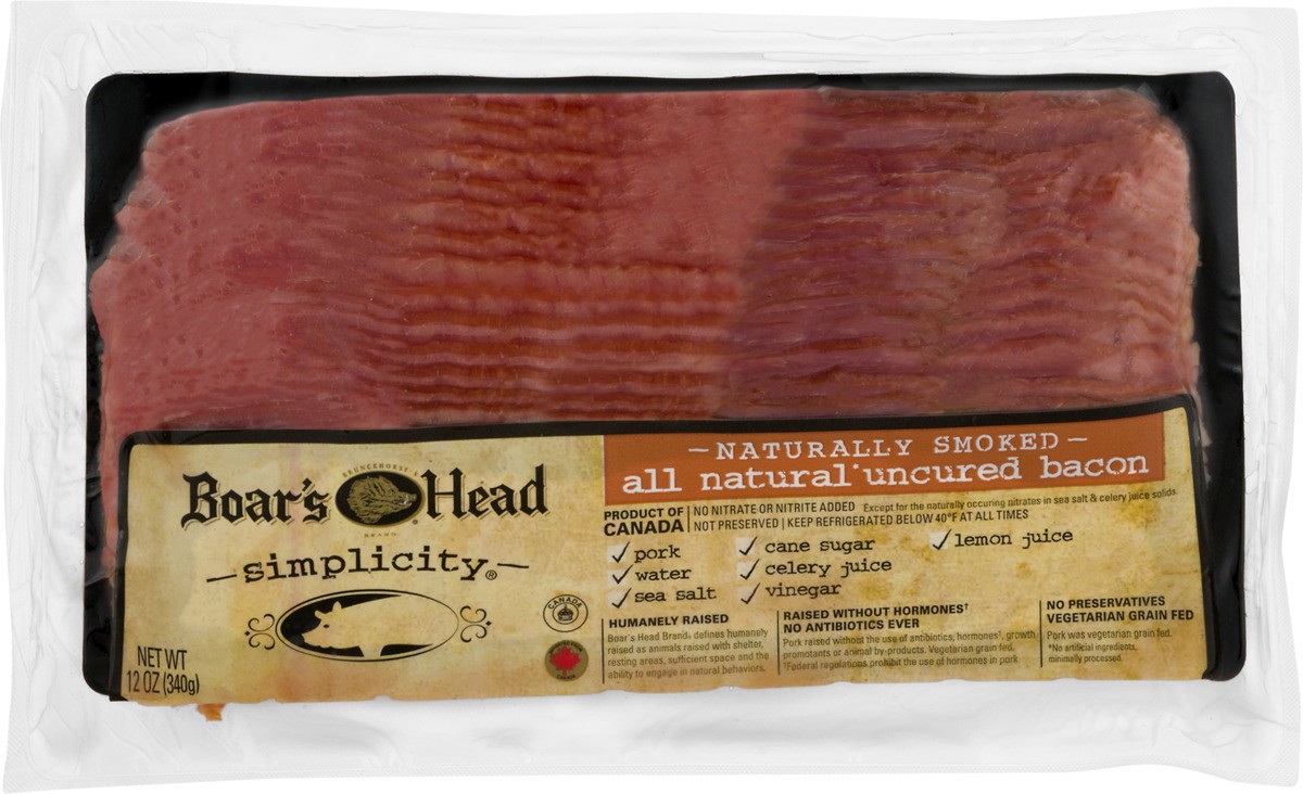 slide 10 of 11, Boar's Head Simplicity Smoked Bacon, 1 ct