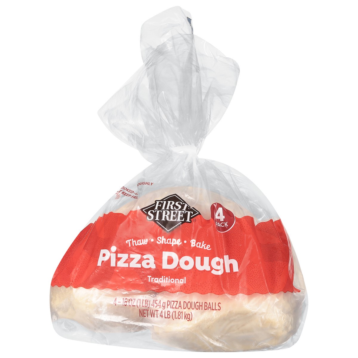 slide 5 of 14, First Street First Stree Pizza Dough Ball Frz, 4 ct; 16 oz