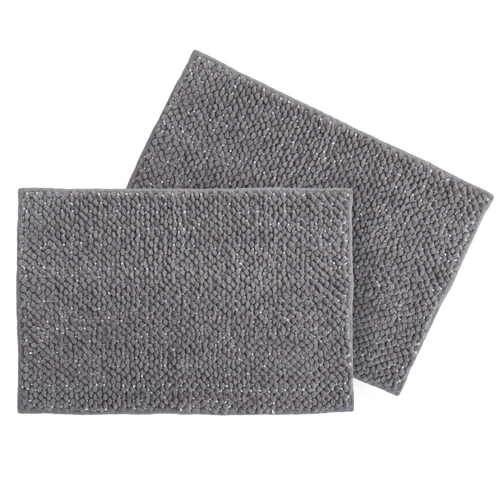 slide 2 of 4, Everyday Living 100% Polyester Noodle Bathmat 2-Pack - Sharkskin, 2 ct