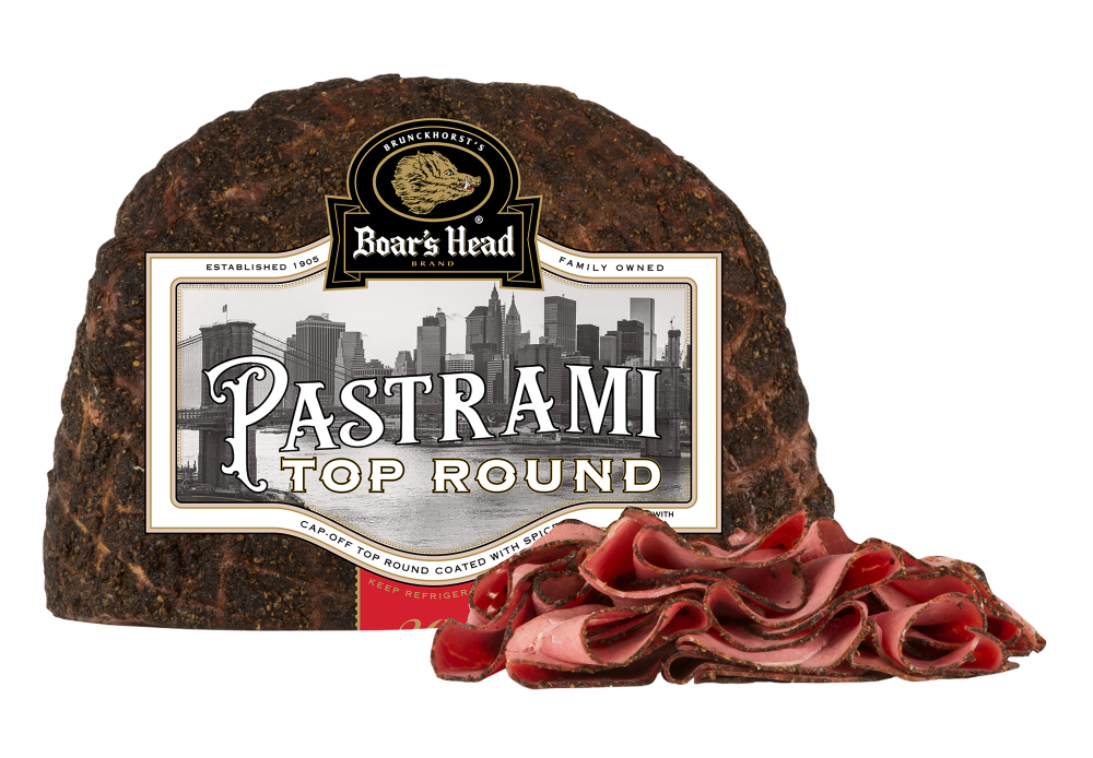 slide 1 of 1, Boar's Head Cap-Off Top Round Pastrami, per lb