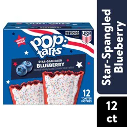 POP TARTS Pop-Tarts Star-Spangled Blueberry Toaster Pastries, U.s. Soccer, 12 Count