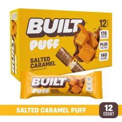 BUILT PUFF Salted Caramel Protein Bars - 12 ct