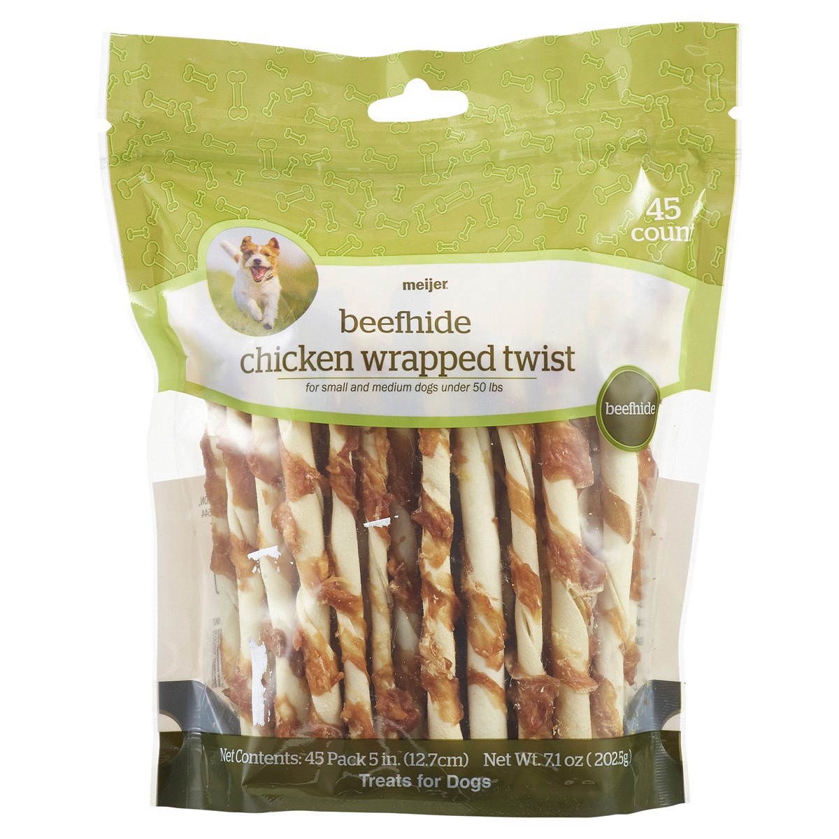 slide 1 of 29, Meijer Main Choice Rawhide Twists Dog Treats, 5, 45 ct