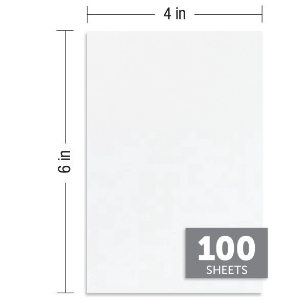 slide 2 of 3, Office Depot Brand Scratch Pads, 4"" X 6"", Unruled, Glued Tops, 100 Sheets, Pack Of 12, 12 ct