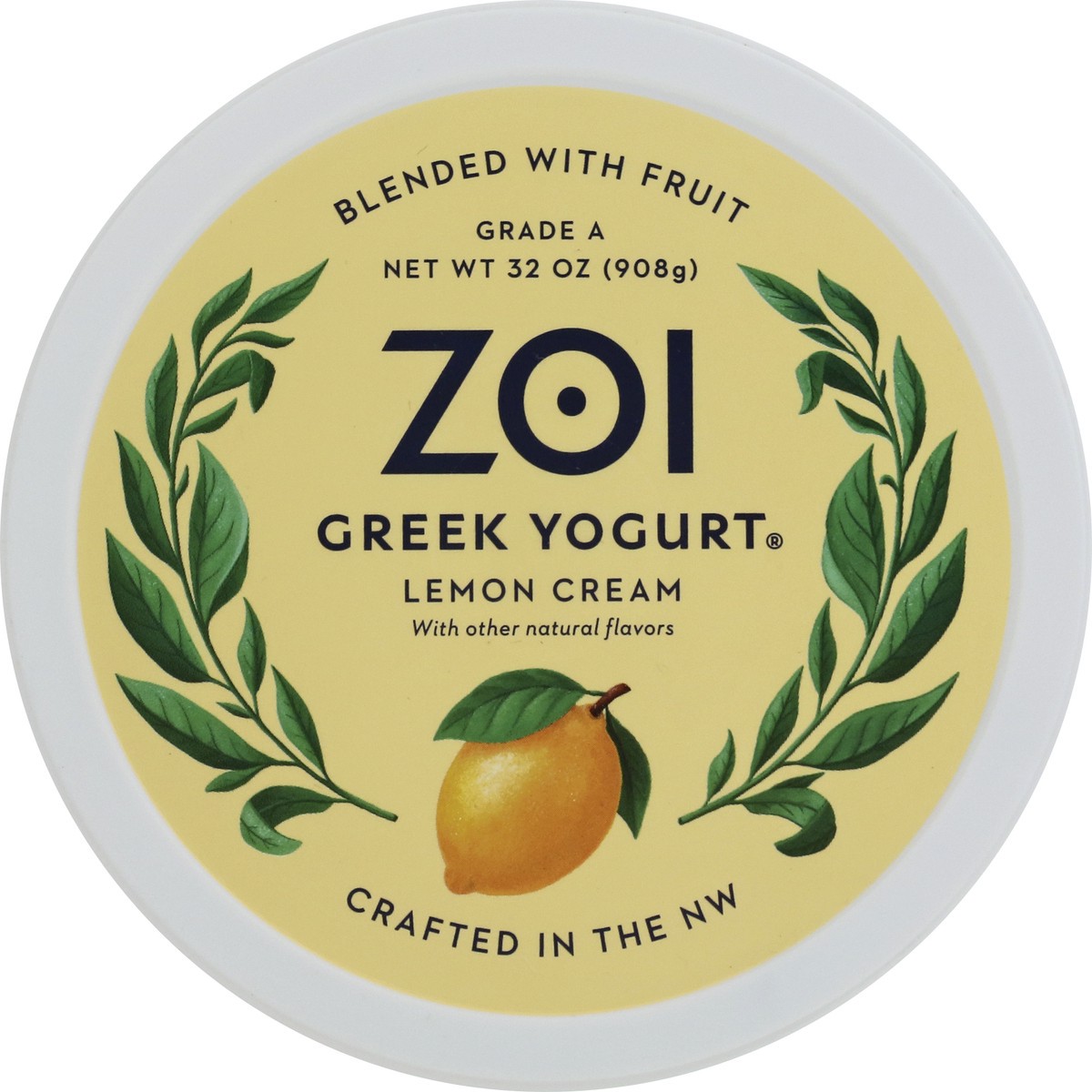 slide 2 of 12, Zoi Lemon Cream Greek Yogurt, 32 oz