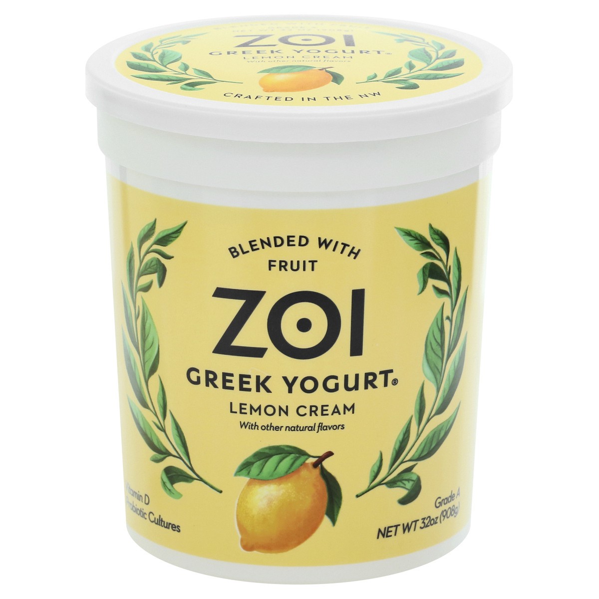 slide 5 of 12, Zoi Lemon Cream Greek Yogurt, 32 oz