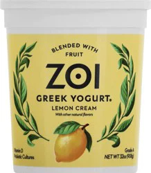 Zoi Blended Greek Lemon Cream Yogurt - 32 oz