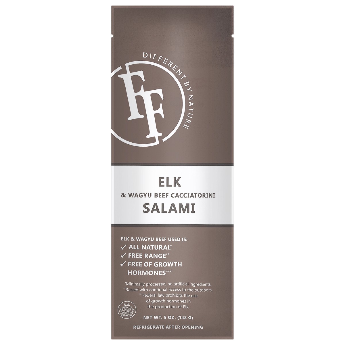 slide 2 of 4, Fossil Farms Elk & Wagyu Beef Cacciatorini Salami 5 oz, 5 oz