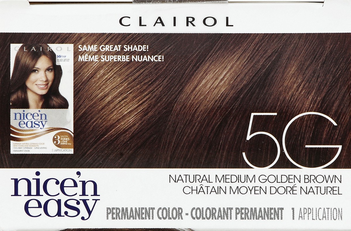 slide 2 of 5, Clairol Nice 'N Easy Permanent Hair Color Natural Medium Golden Brown, 1 kit