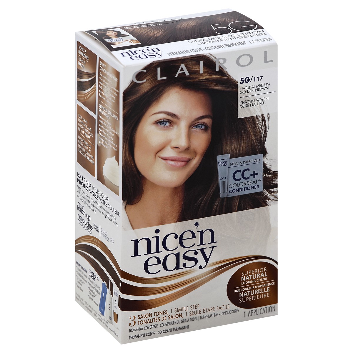 slide 5 of 5, Clairol Nice 'N Easy Permanent Hair Color Natural Medium Golden Brown, 1 kit