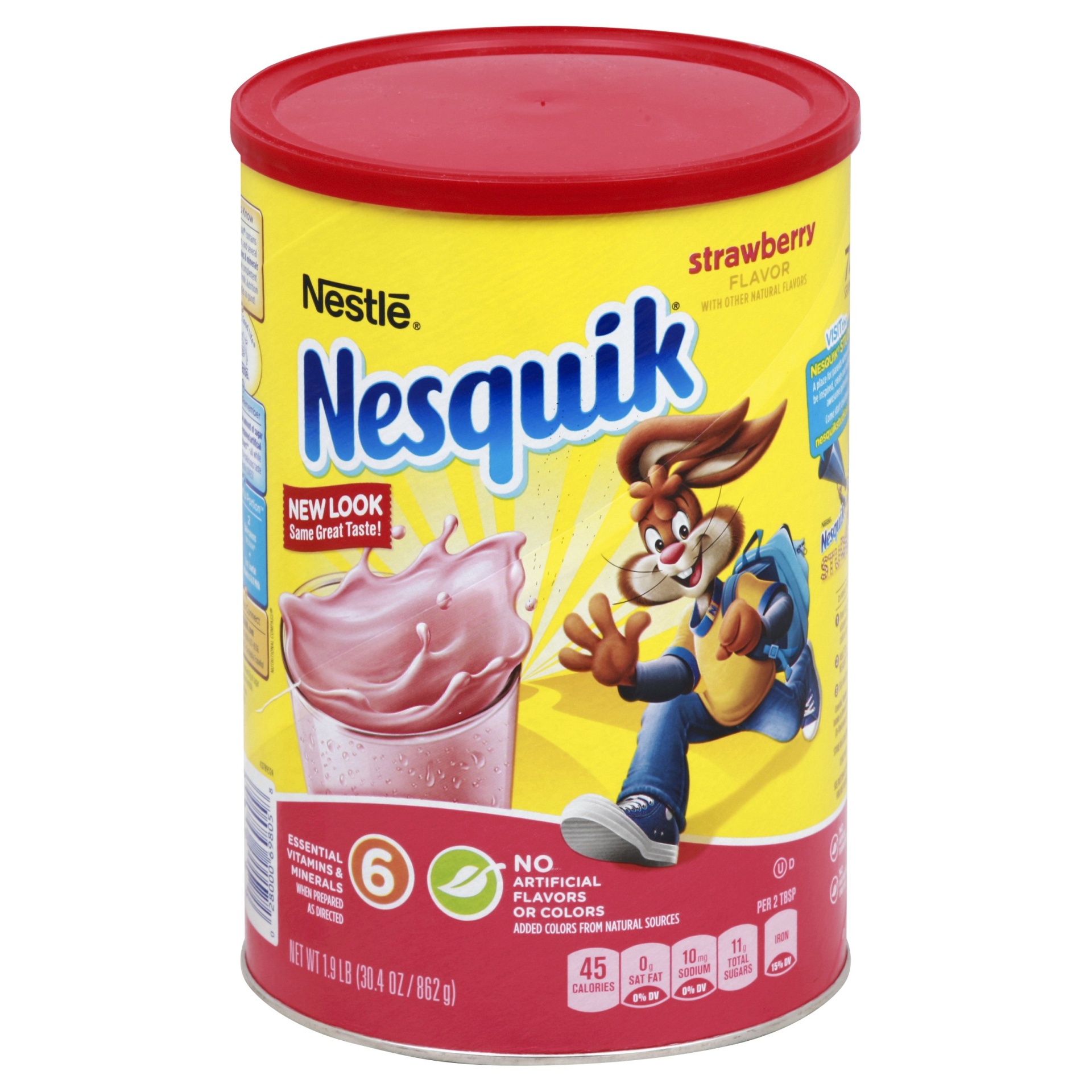 slide 1 of 6, Nesquik Strawberry Flavored Powder - 30.4 oz, 30.4 oz