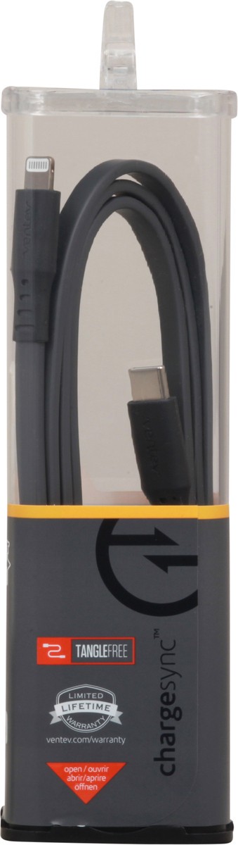 slide 5 of 9, Ventev ChargeSync 3.3 Feet Gray USB-C to Lightning Cable 1 ea, 1 ea