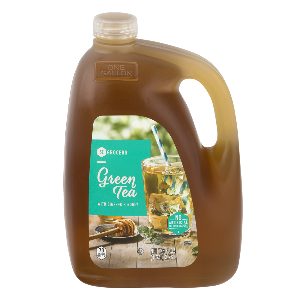 slide 1 of 1, SE Grocers Tea Green With Ginseng & Honey - 128 oz, 128 oz