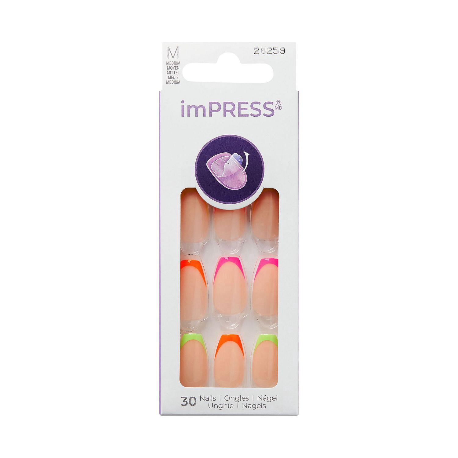 slide 1 of 1, KISS NAIL Ks Impress Nails, Rejoice, 1 ct
