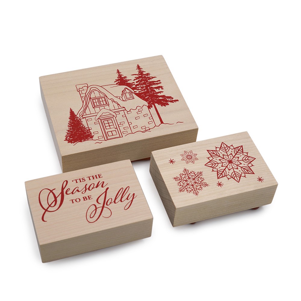slide 2 of 3, House Wood Stamp Set By Recollections, 3.4 in x 1 in x 5.2 in
