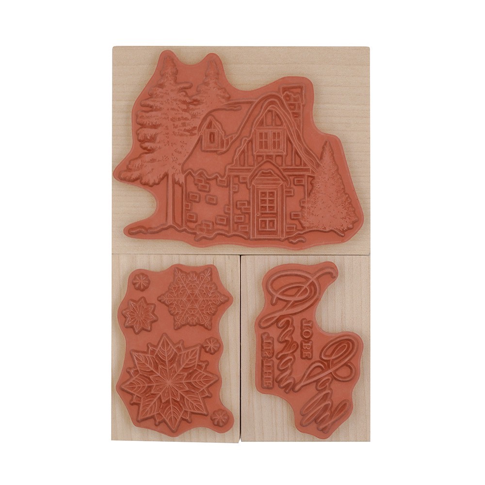 slide 3 of 3, House Wood Stamp Set By Recollections, 3.4 in x 1 in x 5.2 in