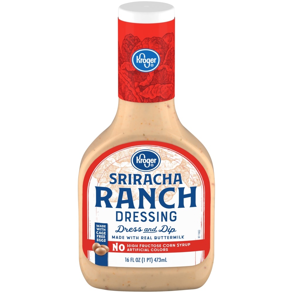 slide 1 of 1, Kroger Sriracha Ranch Salad Dressing, 16 fl oz