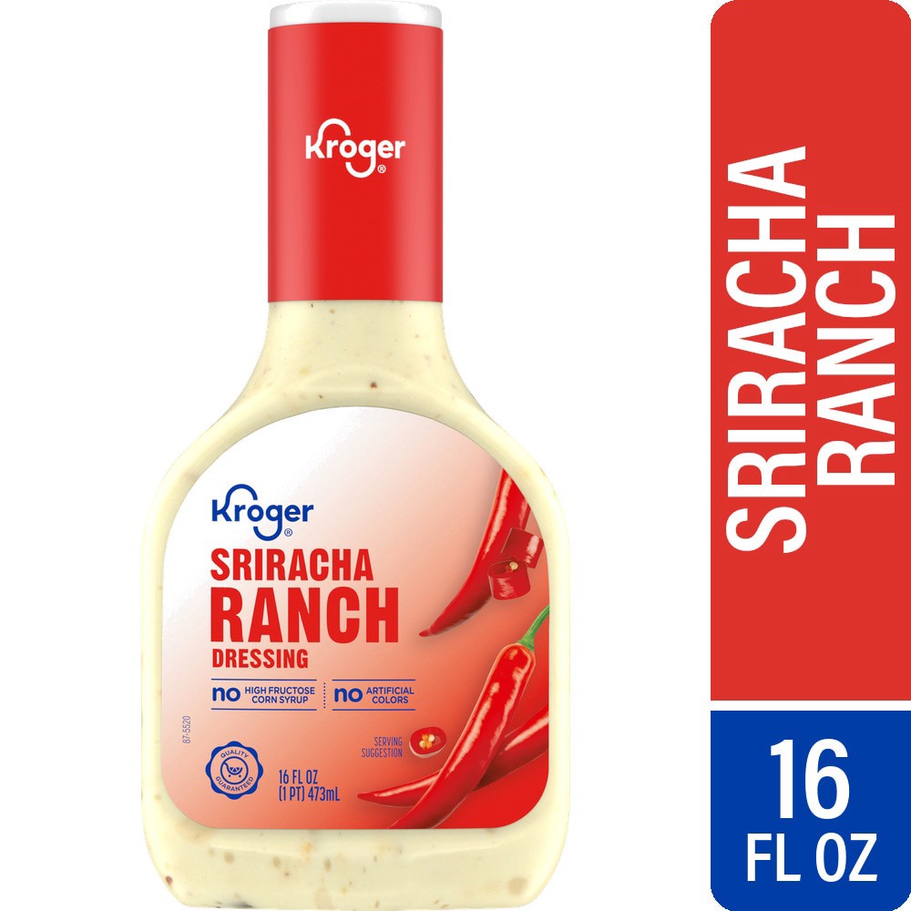 slide 1 of 5, Kroger Sriracha Ranch Salad Dressing - 16 fl oz, 16 fl oz