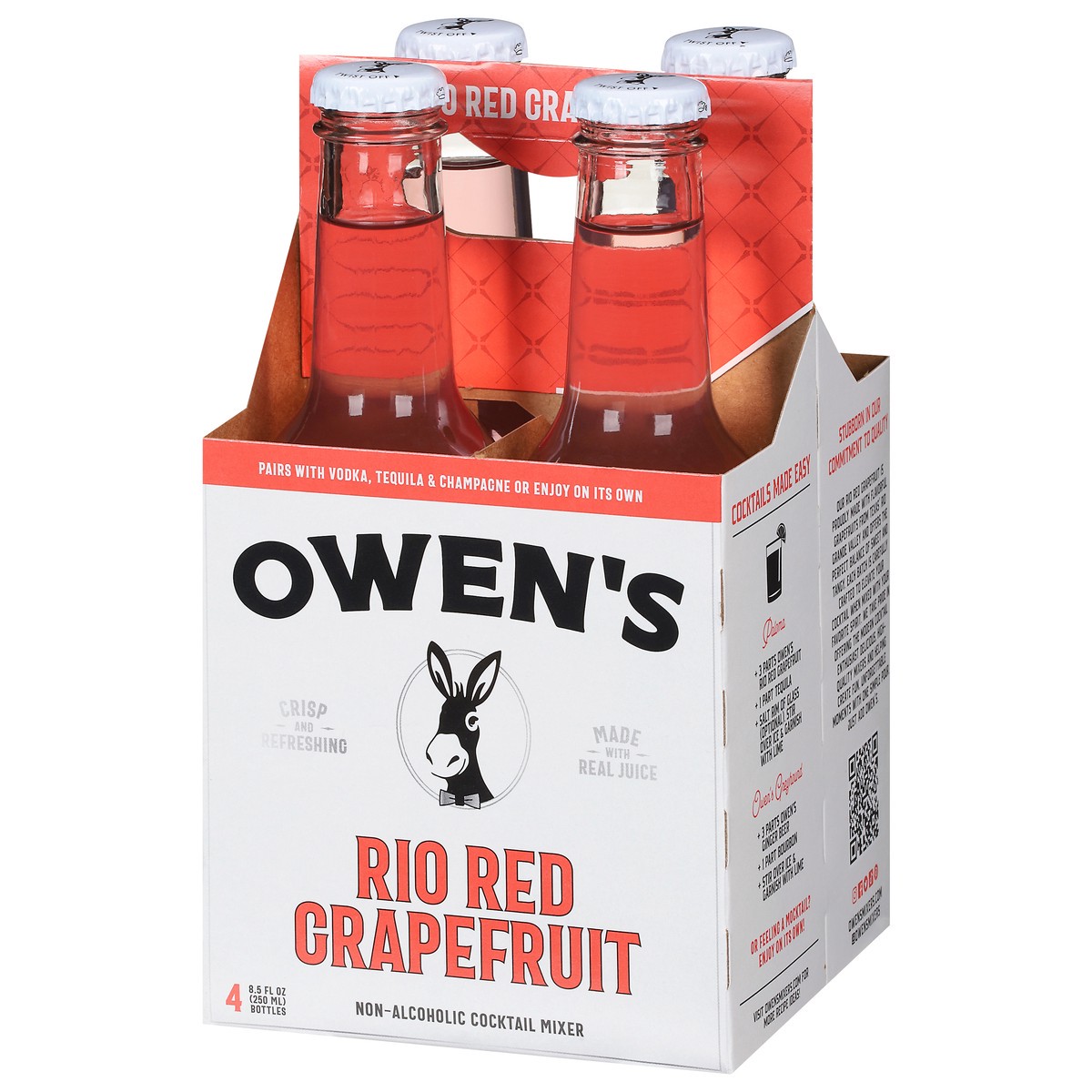 slide 6 of 9, Owen's Non-Alcoholic Rio Red Grapefruit Cocktail Mixer - 250 ml, 4 ct; 8.5 oz