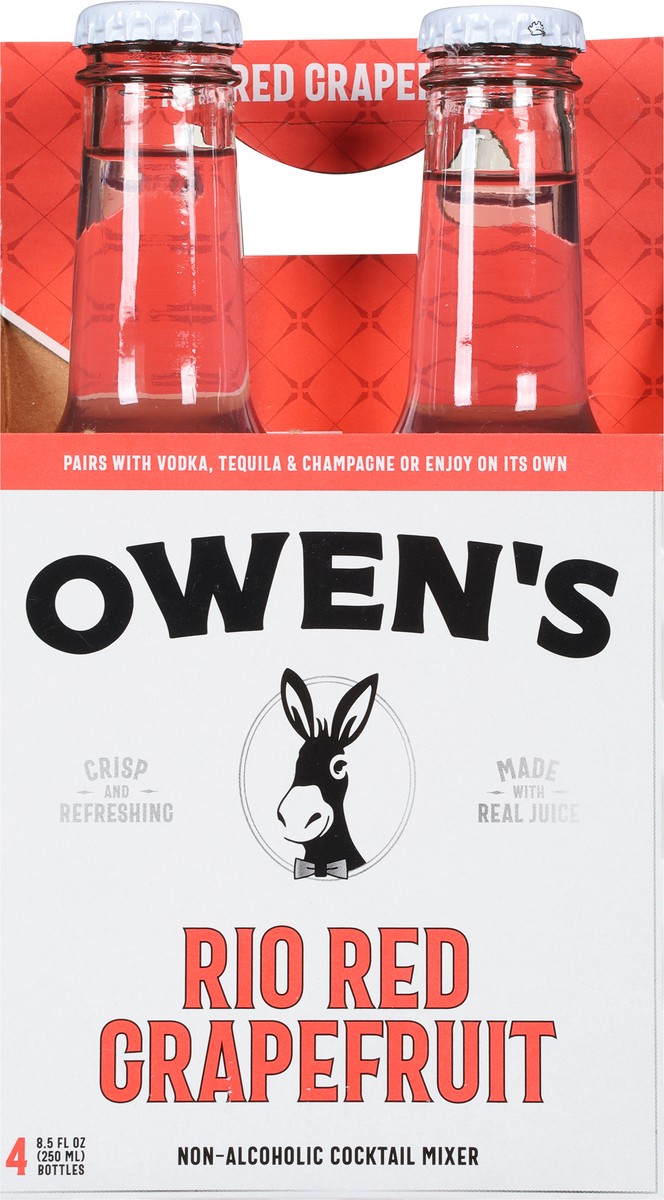 slide 3 of 9, Owen's Non-Alcoholic Rio Red Grapefruit Cocktail Mixer - 250 ml, 4 ct; 8.5 oz