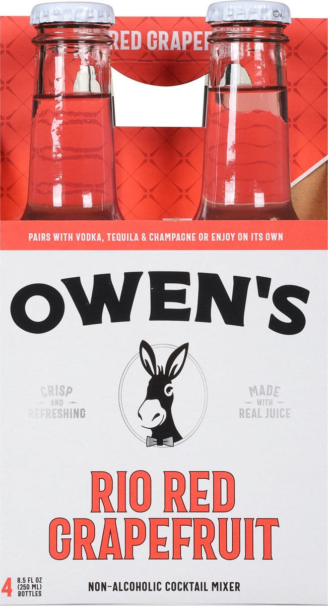 slide 4 of 9, Owen's Non-Alcoholic Rio Red Grapefruit Cocktail Mixer - 250 ml, 4 ct; 8.5 oz