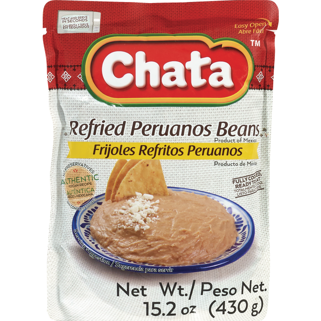 slide 1 of 1, Chata Refried Peruanos Beans, 15.2 oz