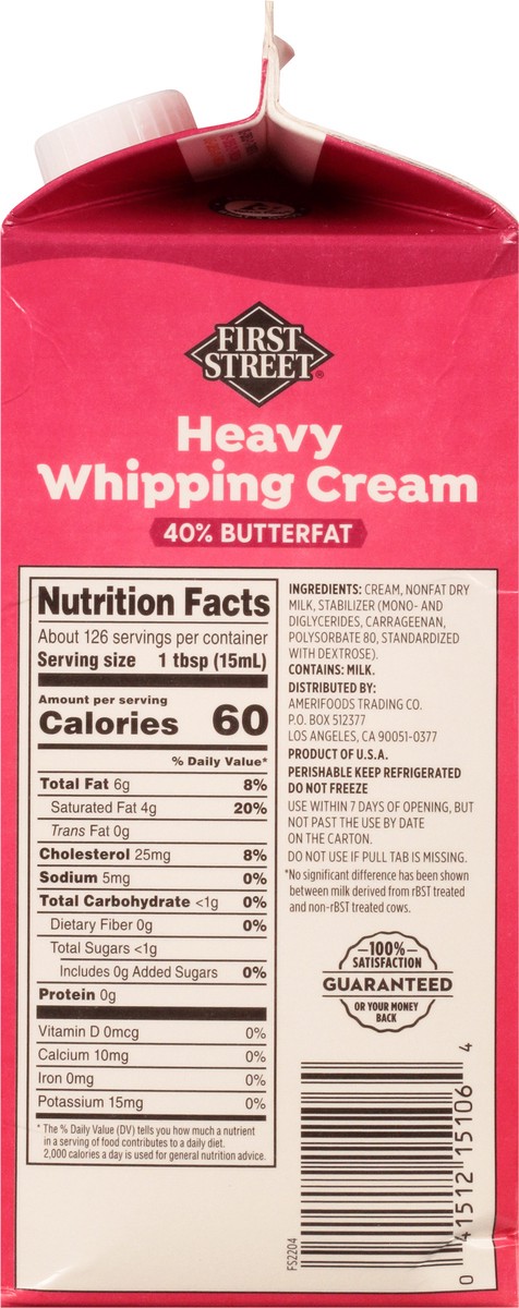 slide 8 of 9, First Street Heavy Whipping Cream, 64 oz