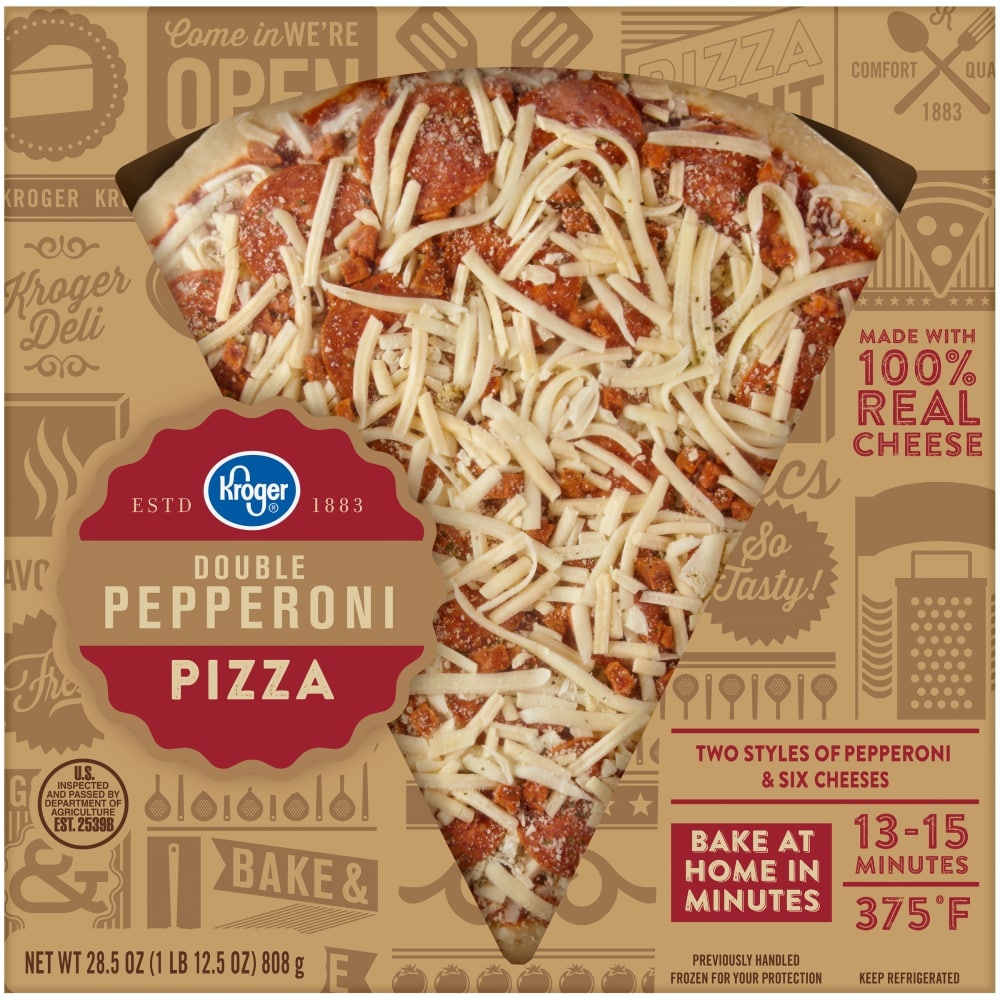 slide 1 of 1, Kroger Double Pepperoni Pizza, 28.5 oz