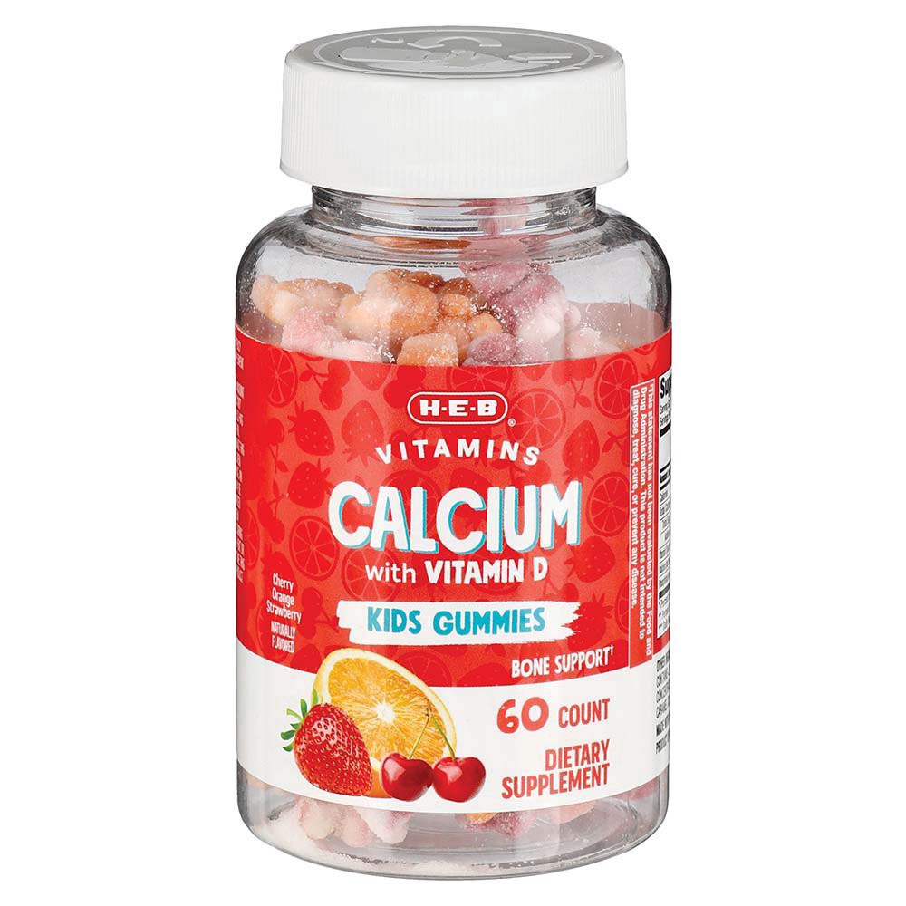 slide 1 of 1, H-E-Buddy Calcium Plus Vitamin D Gummies, 60 ct