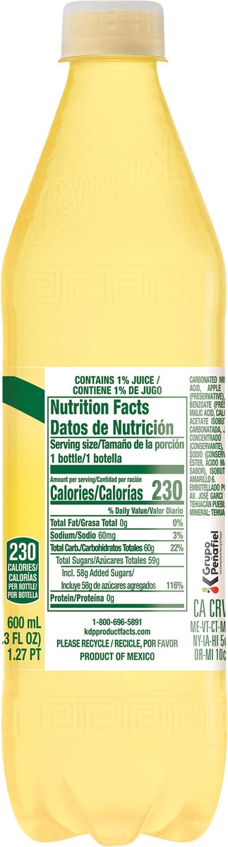 slide 11 of 11, Peñafiel Piñada Mineral Spring Water, 20.3 fl oz bottle, 20.30 fl oz