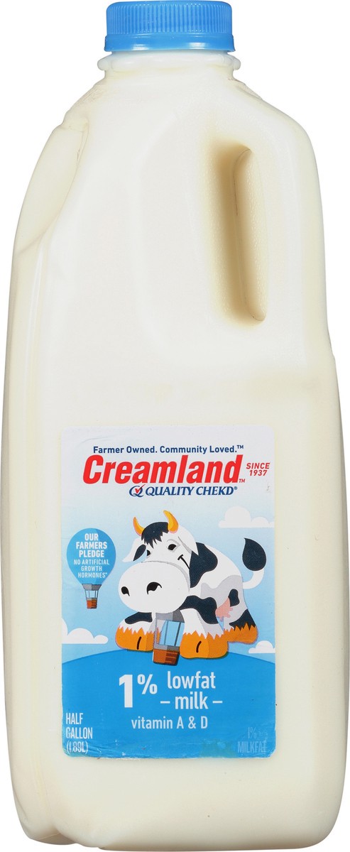 slide 12 of 14, Creamland 1% Low Fat Milk 0.5 Gl, 1/2 gal