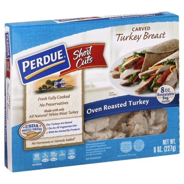 slide 1 of 5, Perdue Carved Turkey Breast Oven Roasted, 0.5 lb