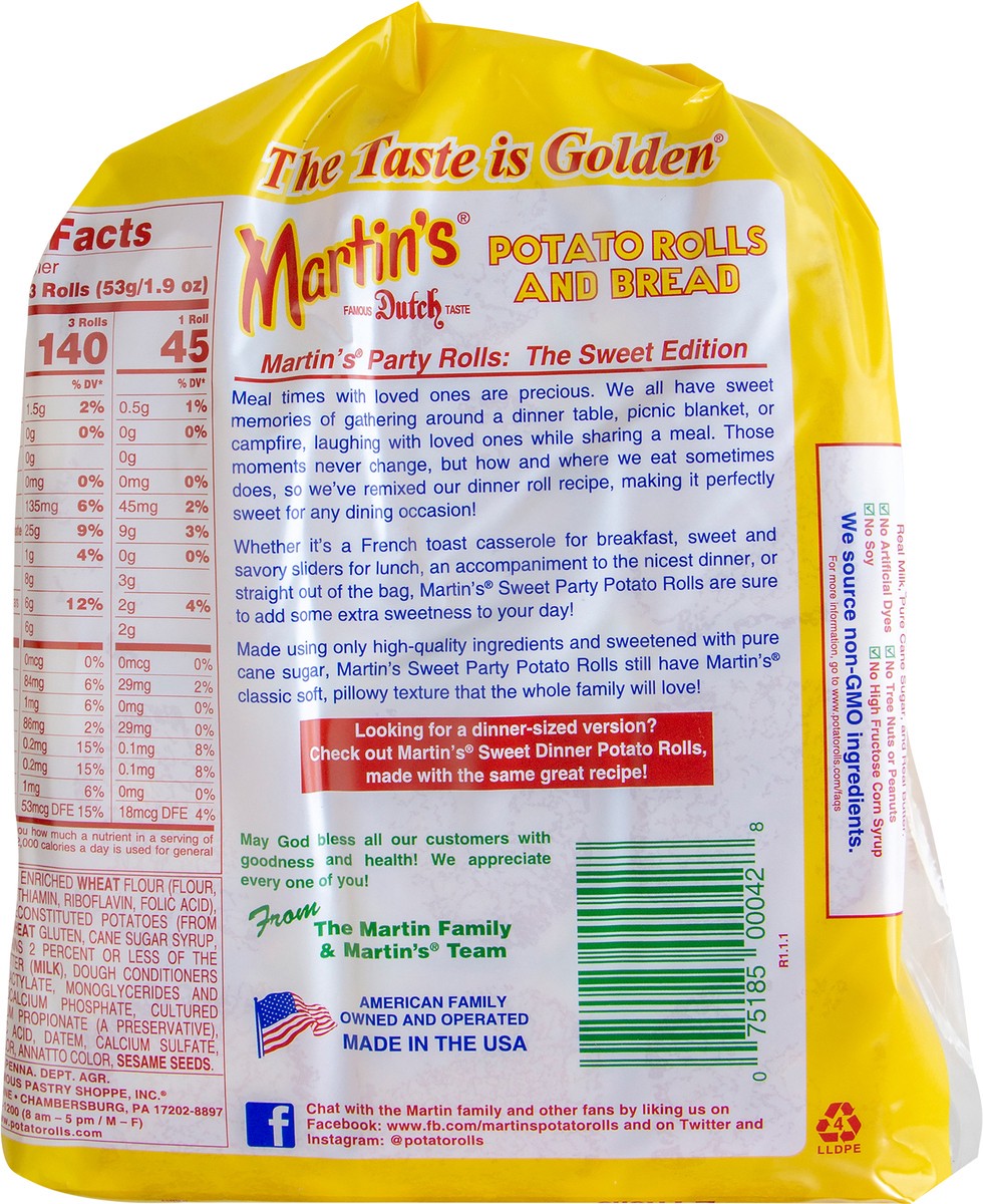 slide 13 of 14, Martin's Party Sweet Potato Rolls 24 ea, 24 ct